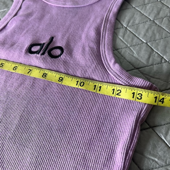 Alo Lavender Ribbed Tank Top - Picture 4 of 7